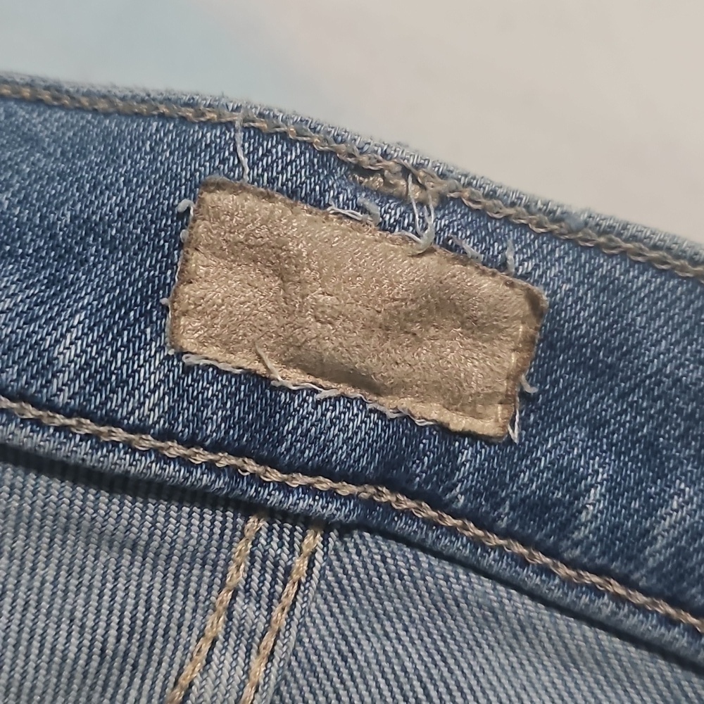 Mother High Waisted Raw Hem Blue Jeans Size 25 - Picture 3 of 9
